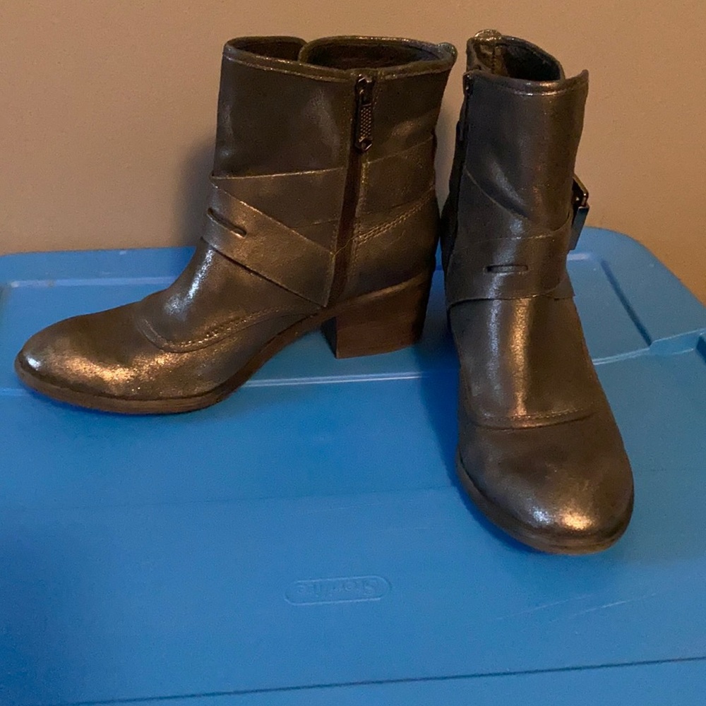 Donald J. Pliner Gunmetal Ankle Boots, 8 1/2